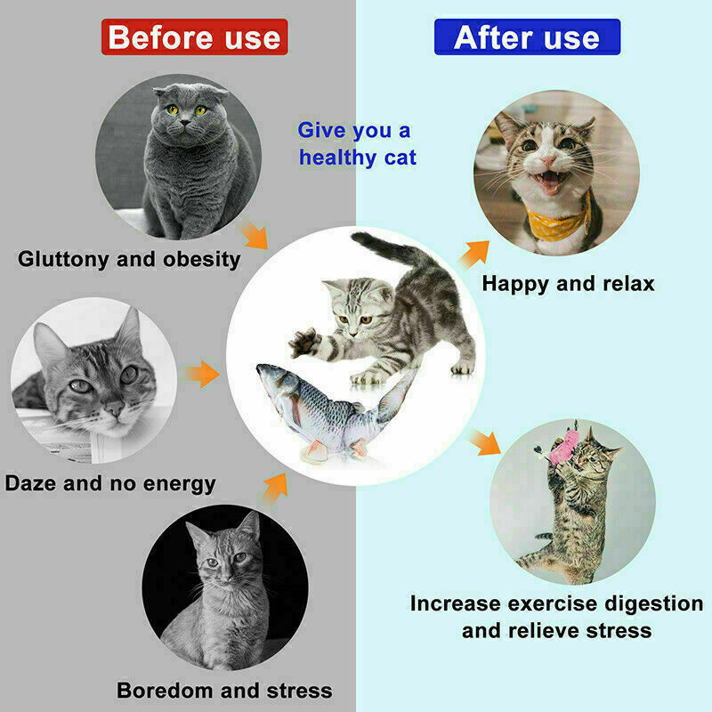 Interactive elektronische Vis Speeltje voor een kat.